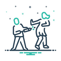 Mix icon for holi playing lover