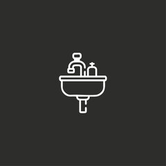Sink icons flat vector design