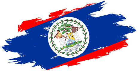 Obraz premium Stylized depiction of Belize's national flag for use in web design or promotional materials.