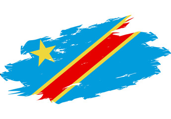 A visual representation of the Democratic Republic of Congo flag for educational or promotional uses
