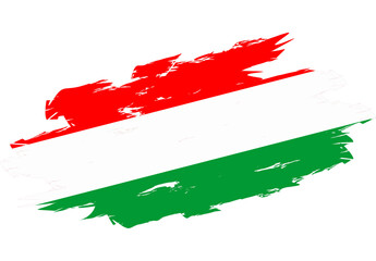 Artistic representation of the Hungarian flag suitable for design and promotional uses. © MohammadHadi