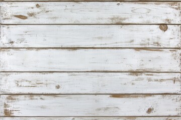 Obraz premium Horizontal wood planks with distressed white paint finish.