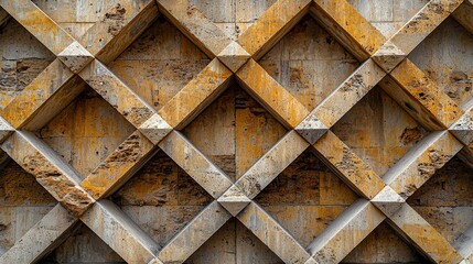 Architectural facade with triangular patterns urban environment textured surface contemporary design perspective