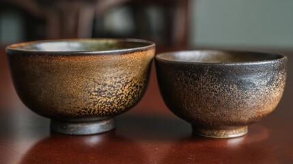 Japanese Colorful Ceramic Pottery - Bowls (Brown)