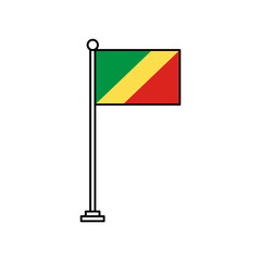 National Flag of Republic of Congo