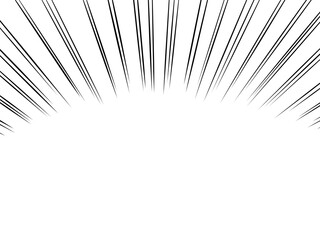 Obraz premium 集中線の背景イラスト素材 効果線 白黒