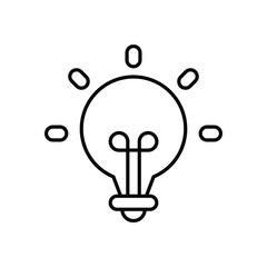 Light Bulb icon vector stock illustration