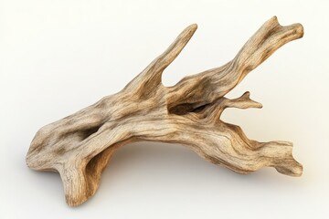 Detailed representation of a sculpted driftwood piece.