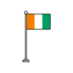 Republic of Côte d'Ivoire Flag