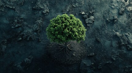 Green tree on earth for ecology friendly concept and World environment and sustainable development concept
