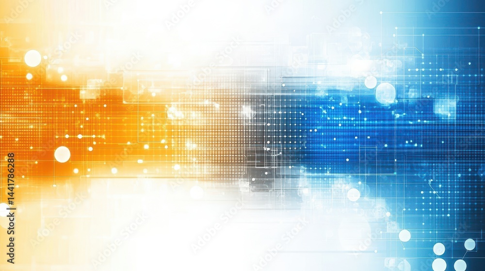 Poster abstract digital design with vibrant color transitions.