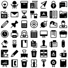 Office Job Work Icon Set. Perfect for user interface, new application
