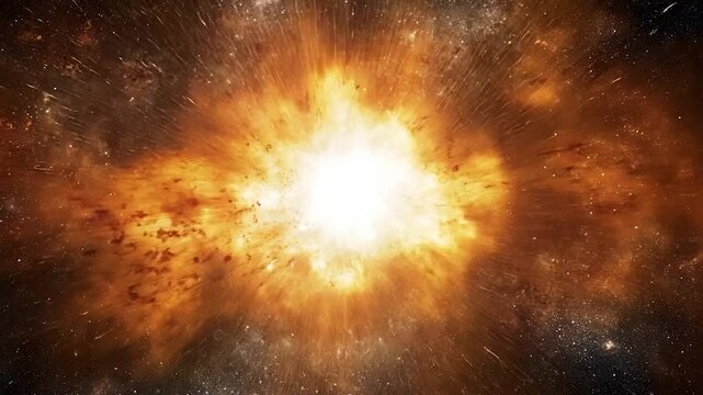Cosmic explosion in deep space