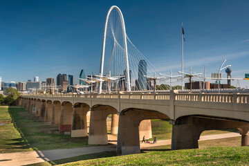 Dallas Texas Margaret Hunt Hill Bridge over Trinity River
