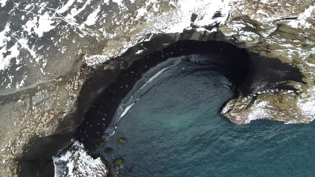 Deception Island. Antarctica. Volcanic. Inactive volcano