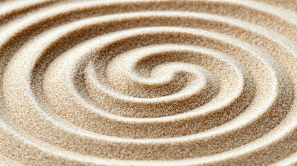 Naklejka premium Serene spiral sand pattern calming texture background for wellness and spa designs