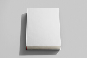 blank 6x9 inch hardcover thick book realistic clay mockup template isolated