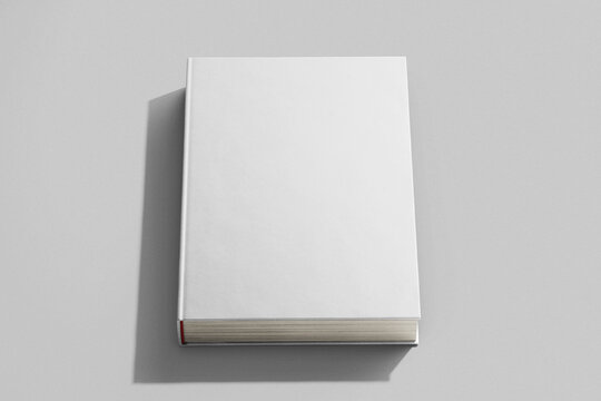 blank 6x9 inch hardcover thick book realistic clay mockup template isolated