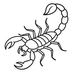 Elegant Scorpion One-Stroke Vector Design