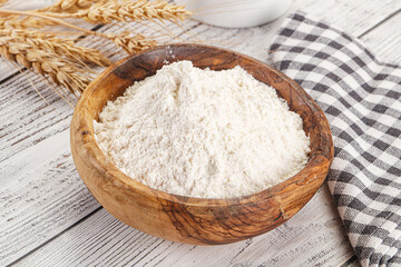 Wheat flour heap for bake