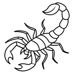 Elegant Scorpion One-Stroke Vector Design