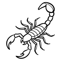 Elegant Scorpion One-Stroke Vector Design