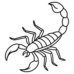 Elegant Scorpion One-Stroke Vector Design