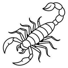 Elegant Scorpion One-Stroke Vector Design