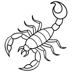 Elegant Scorpion One-Stroke Vector Design