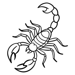 Elegant Scorpion One-Stroke Vector Design