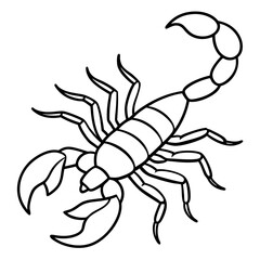 Elegant Scorpion One-Stroke Vector Design