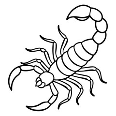 Elegant Scorpion One-Stroke Vector Design