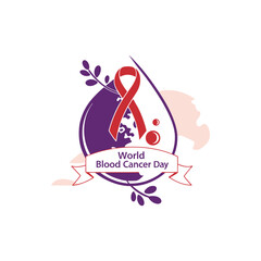 world blood cancer day logo vector 