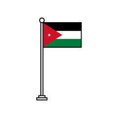 National Flag of Jordan