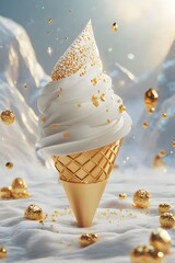 Delicious cartoon dessert ice cream