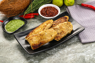 Indian chiken kebab minced meat