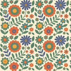colorfull flower pattern background