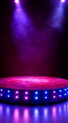 Illuminated stage, purple haze