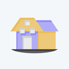 Icon Farm House. related to House symbol. flat style. design editable