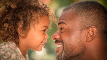 Young father and daughter sharing a tender moment, love and connection in a quiet embrace