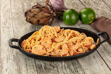 Pasta with prawn