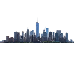 Fotobehang New York City Skyline Silhouette: Night Cityscape Image © Royal png 