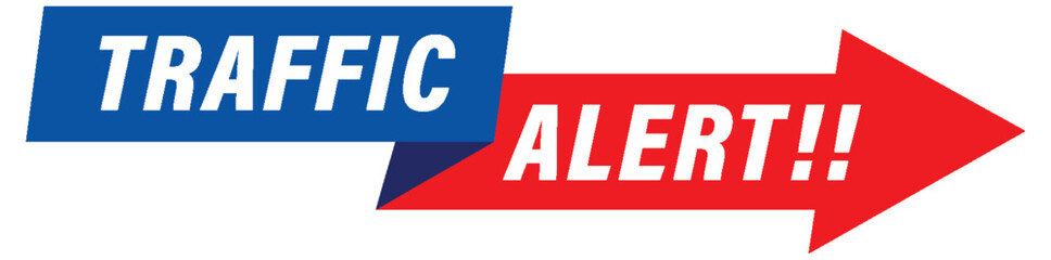 Bold Traffic Alert Arrow Design