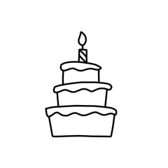 birthday cake doodle