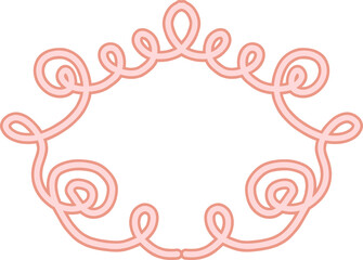 Elegant flourish princess frame, vintage calligraphic frame for invitation, greeting card, notebook