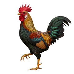 Fototapeta premium Majestic Rooster: Stunning Image of a Farm Animal