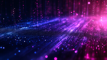 Obraz premium A sleek smooth gradient from deep blue to dark violet with a subtle pixelated texture, perfect for tech-inspired designs. Professional, modern, and high-resolution for digital projects