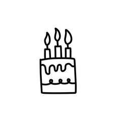 birthday cake doodle