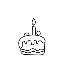 birthday cake doodle
