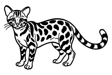 Elegant Margay Sketch